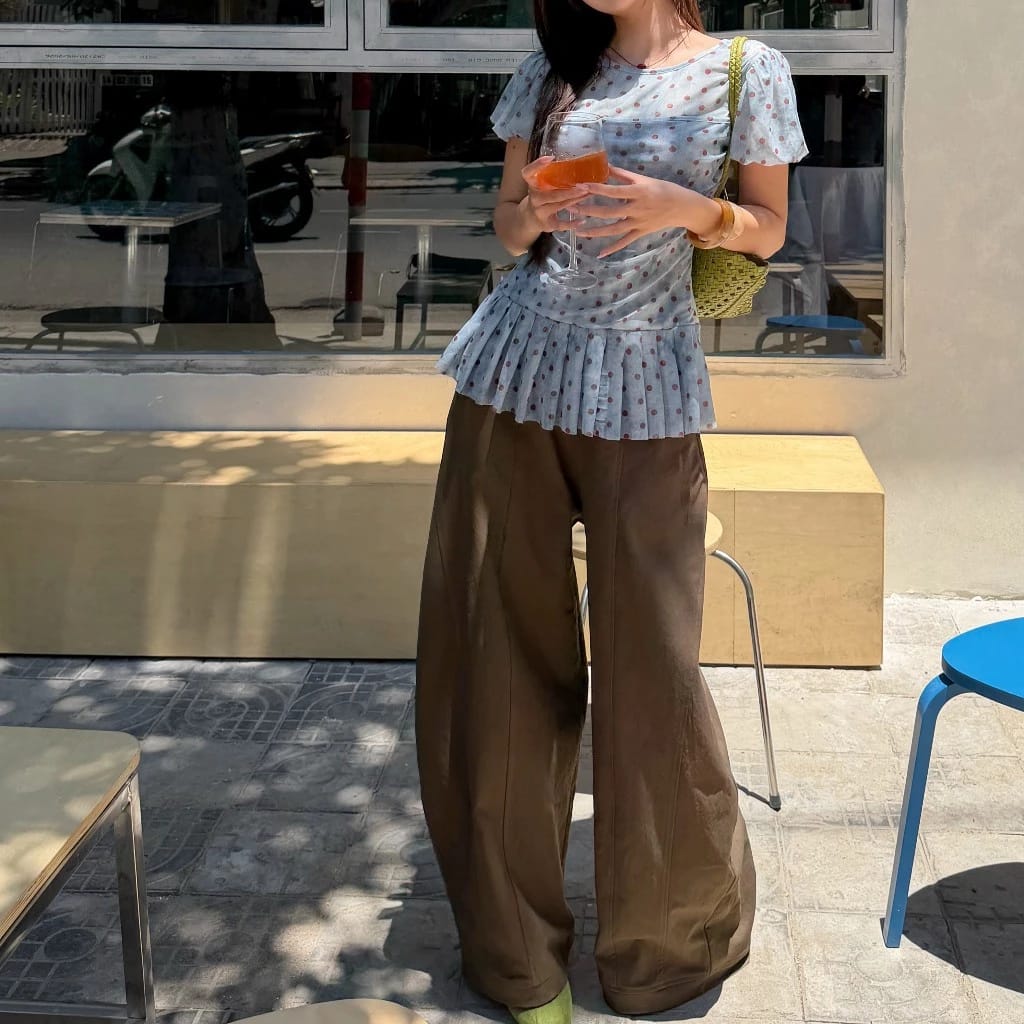 Áo kiểu nữ POLKA DOT chấm bi - Ảnh 8