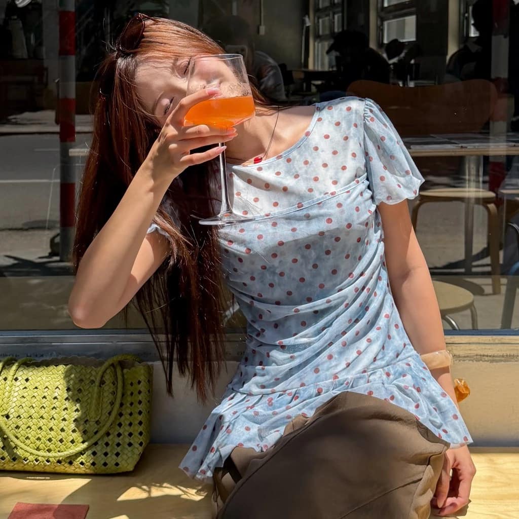 Áo kiểu nữ POLKA DOT chấm bi - Ảnh 5