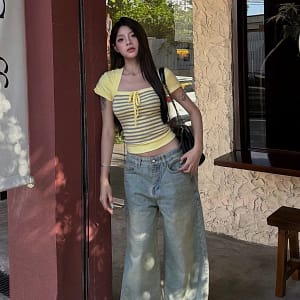 Áo kiểu nữ YELLOW tay bồng SAT489