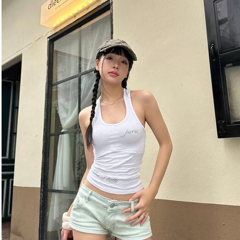 Quần jean Y2K cạp thấp QB06 hai màu HTIQUE